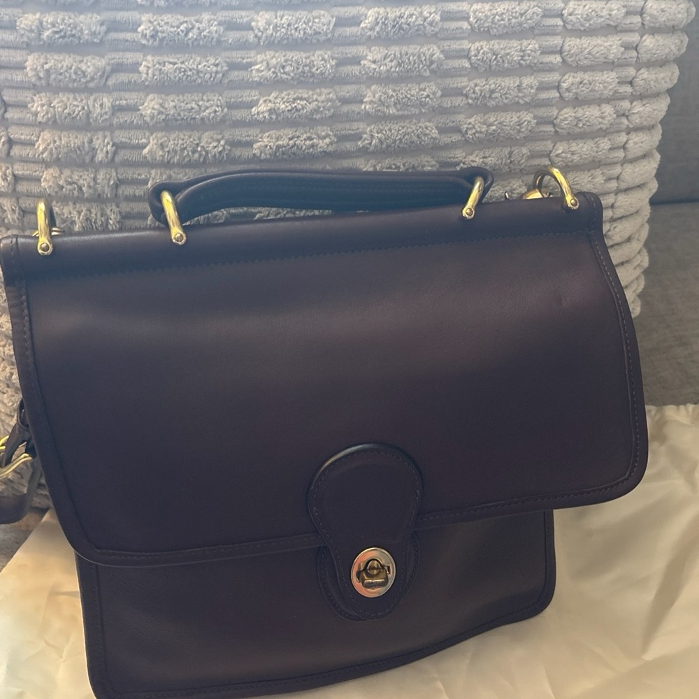 Coach Dark Brown Leather Satchel